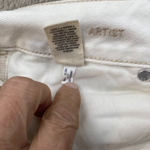 American Eagle Women's Artist Jeans Size 6 White Stretch Denim Straight Leg - Picture 10 of 15